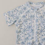 Mebie Baby Palm Tree Zipper Swimsuit - 