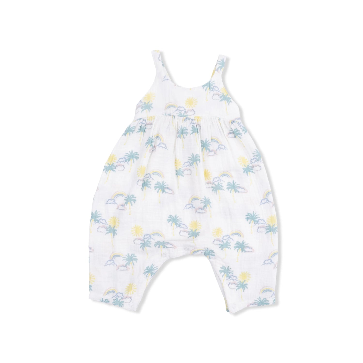 Angel Dear Palm Trees and Rainbows - Tie Back Romper - 