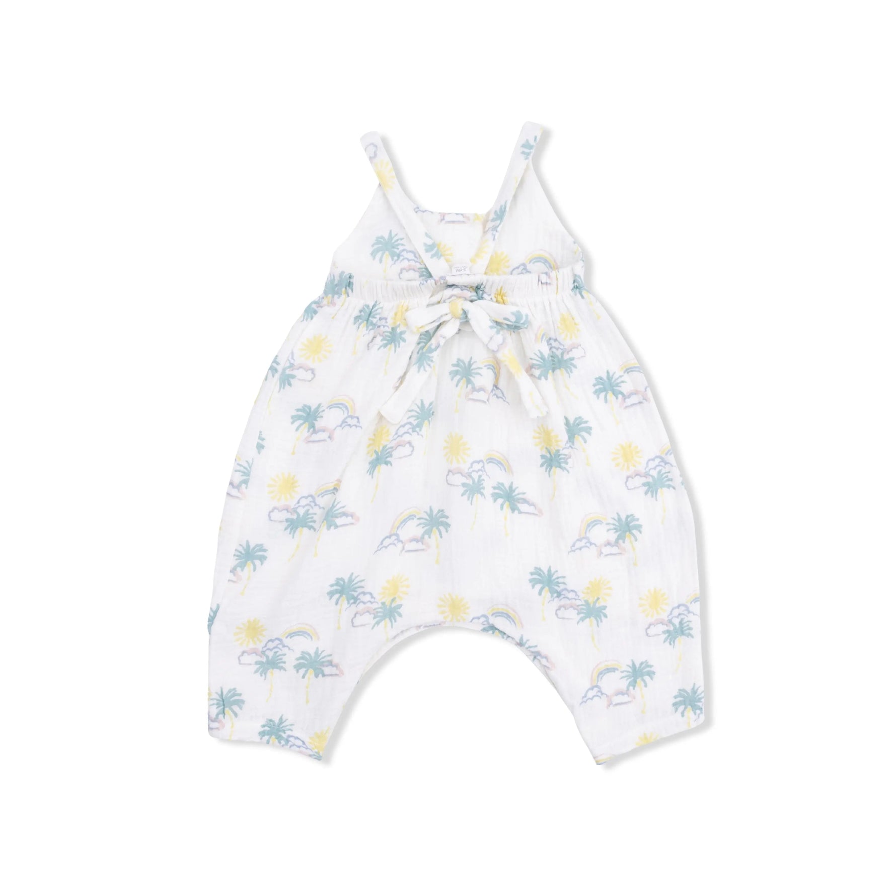 Angel Dear Palm Trees and Rainbows - Tie Back Romper - 