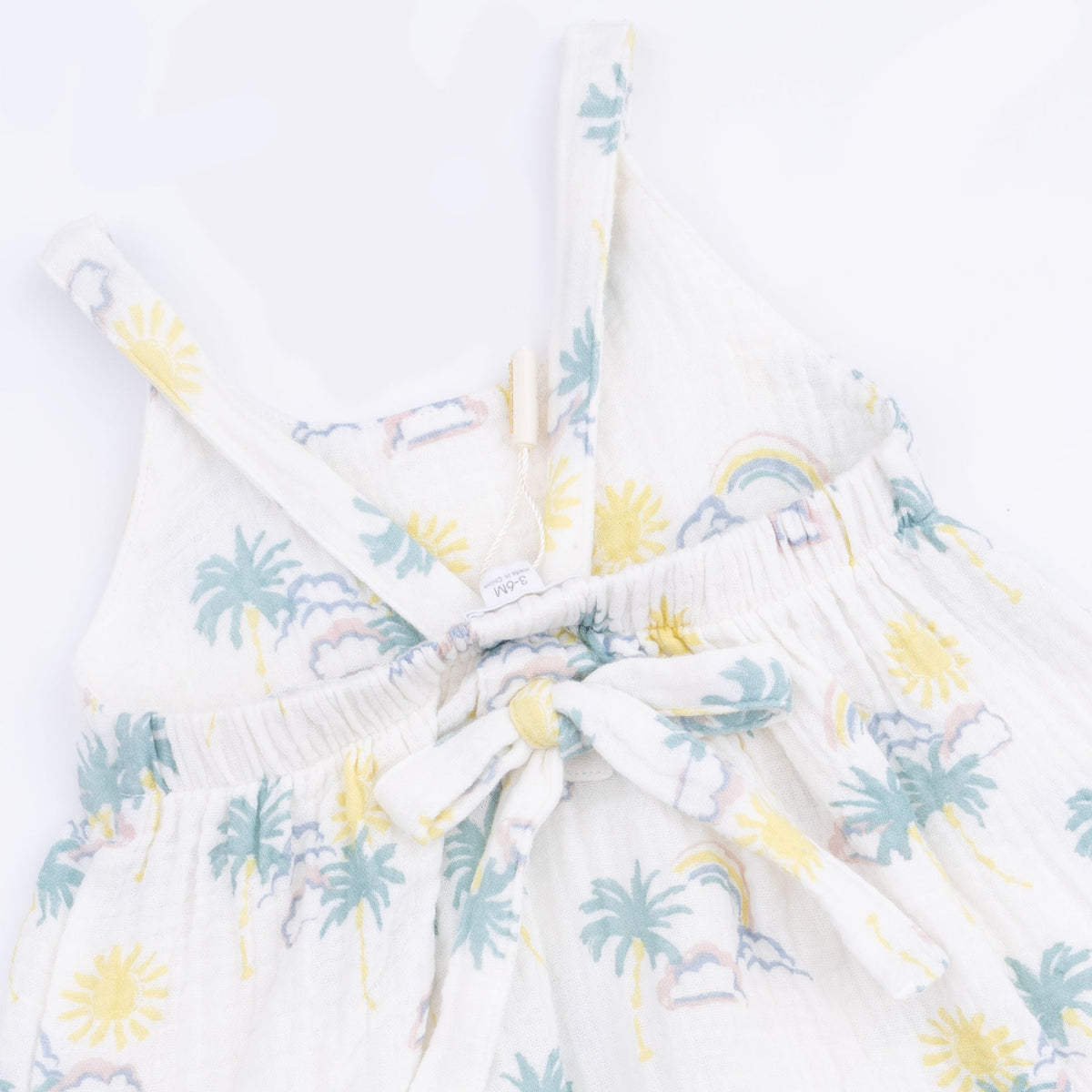 Angel Dear Palm Trees and Rainbows - Tie Back Romper - 