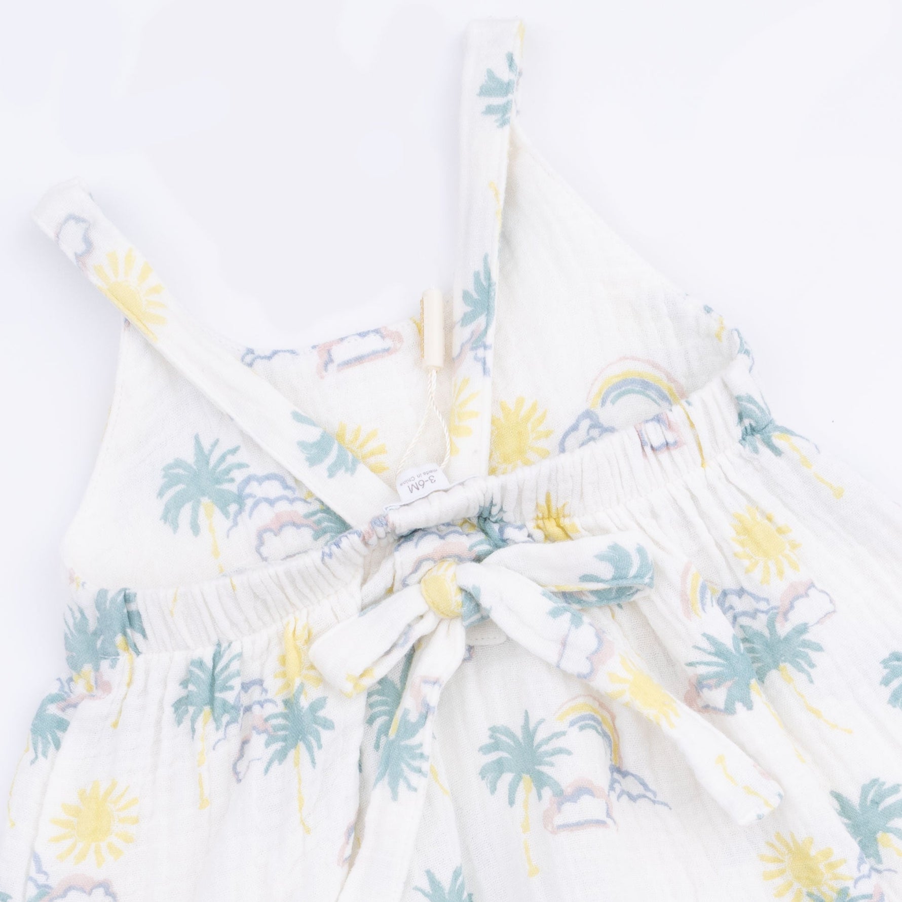 Angel Dear Palm Trees and Rainbows - Tie Back Romper - 