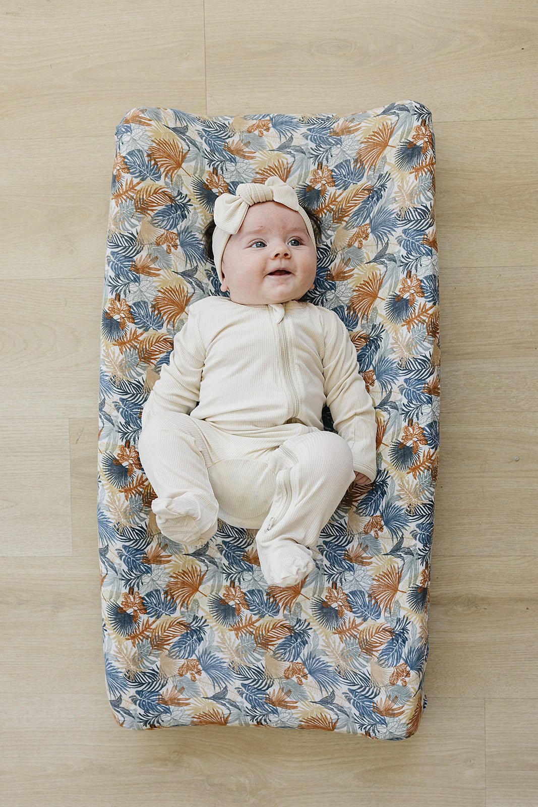 Mebie Baby Paradise Palms Muslin Changing Pad Cover Mebie Baby - 