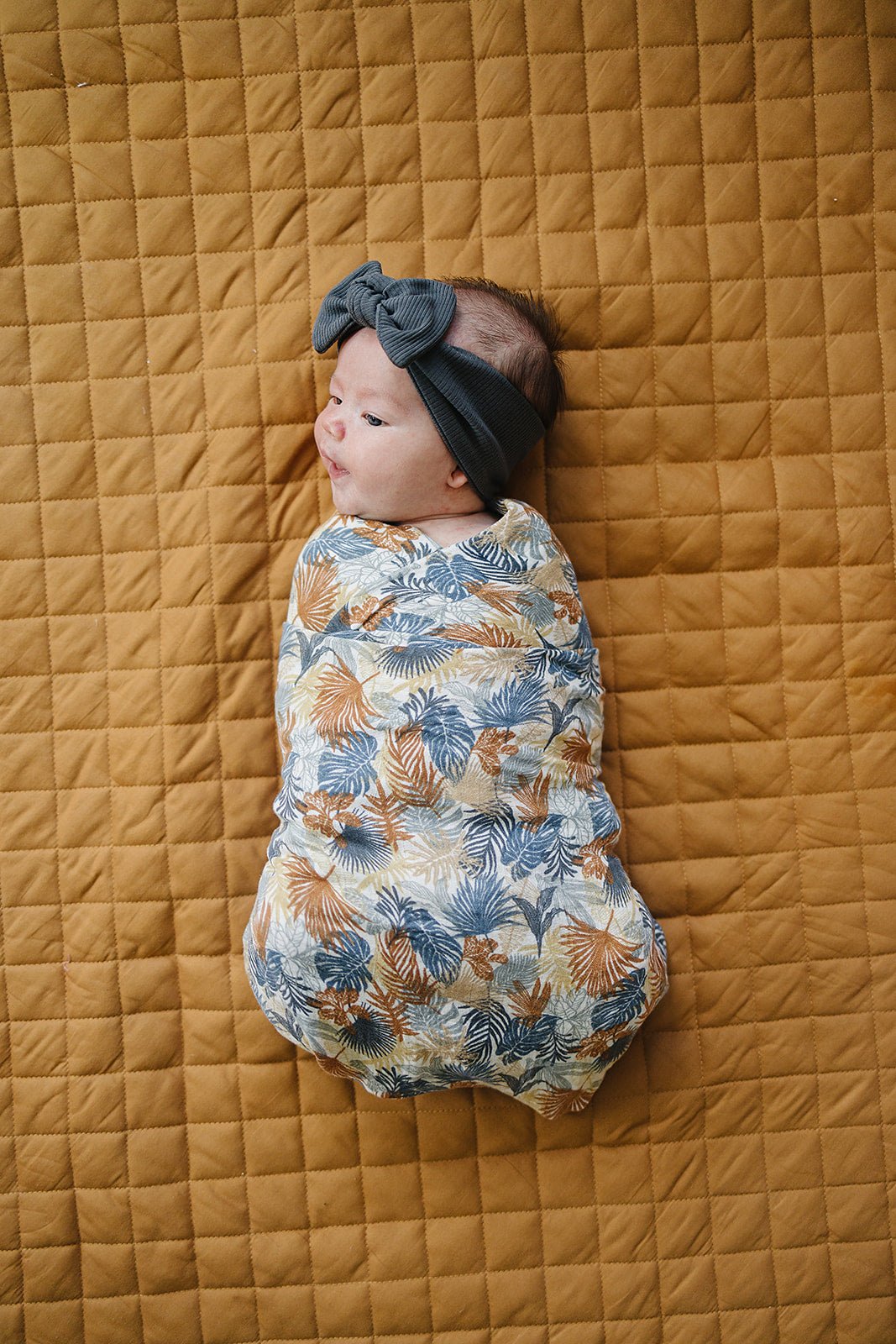 Mebie Baby Paradise Palms Muslin Swaddle Blanket - 