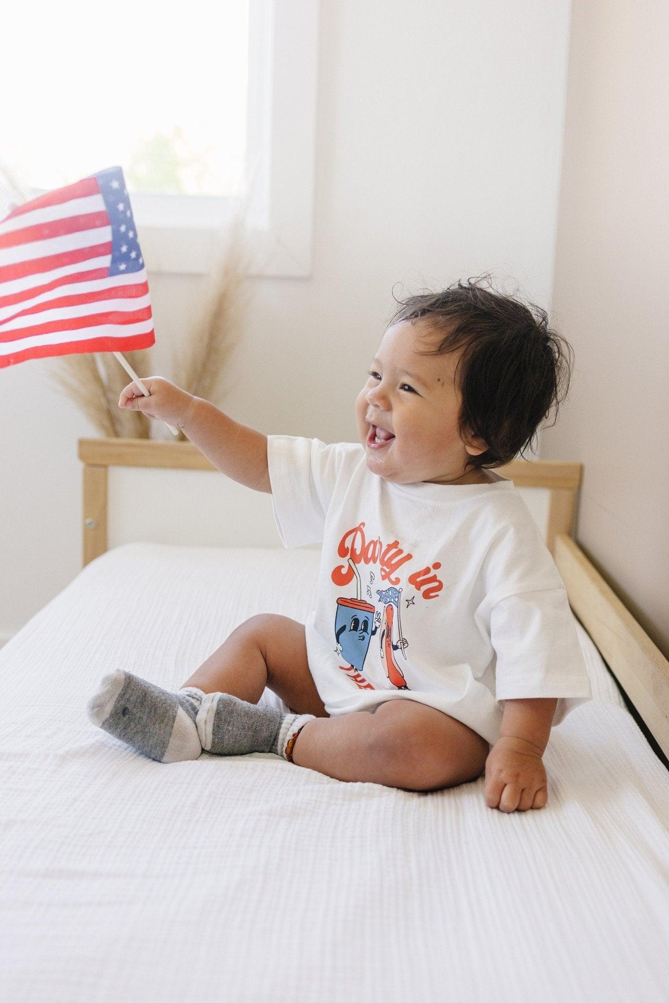 Little Joy Co. Party in the USA T-Shirt Romper