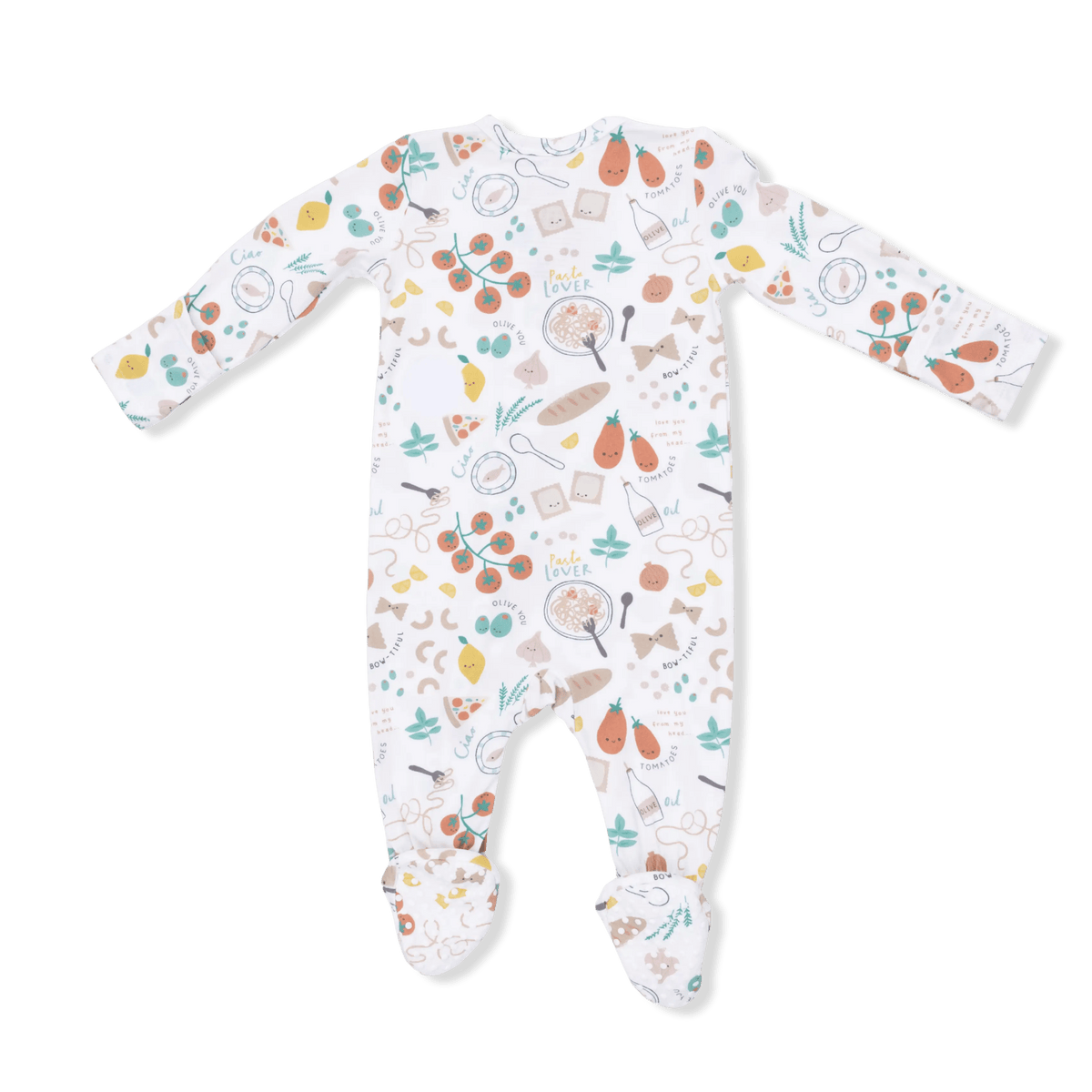 Angel Dear Pasta Lovers - 2 Way Zipper Footie - 
