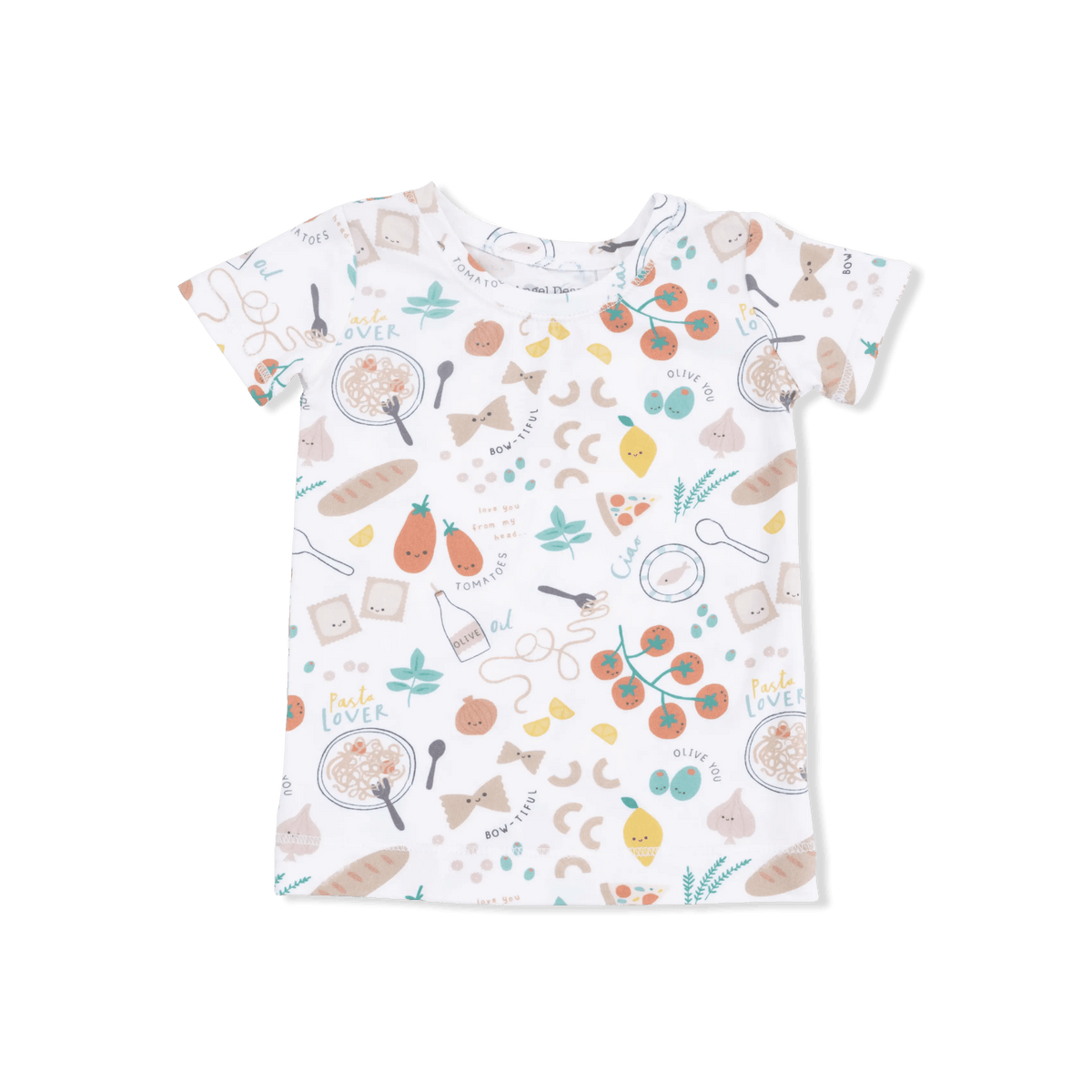 Angel Dear Pasta Lovers - Short Sleeve Loungewear Set - 