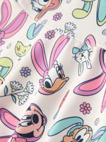 Rylee Faith Designs Pastel Character Pattern Short Sleeve Girls Dress - 