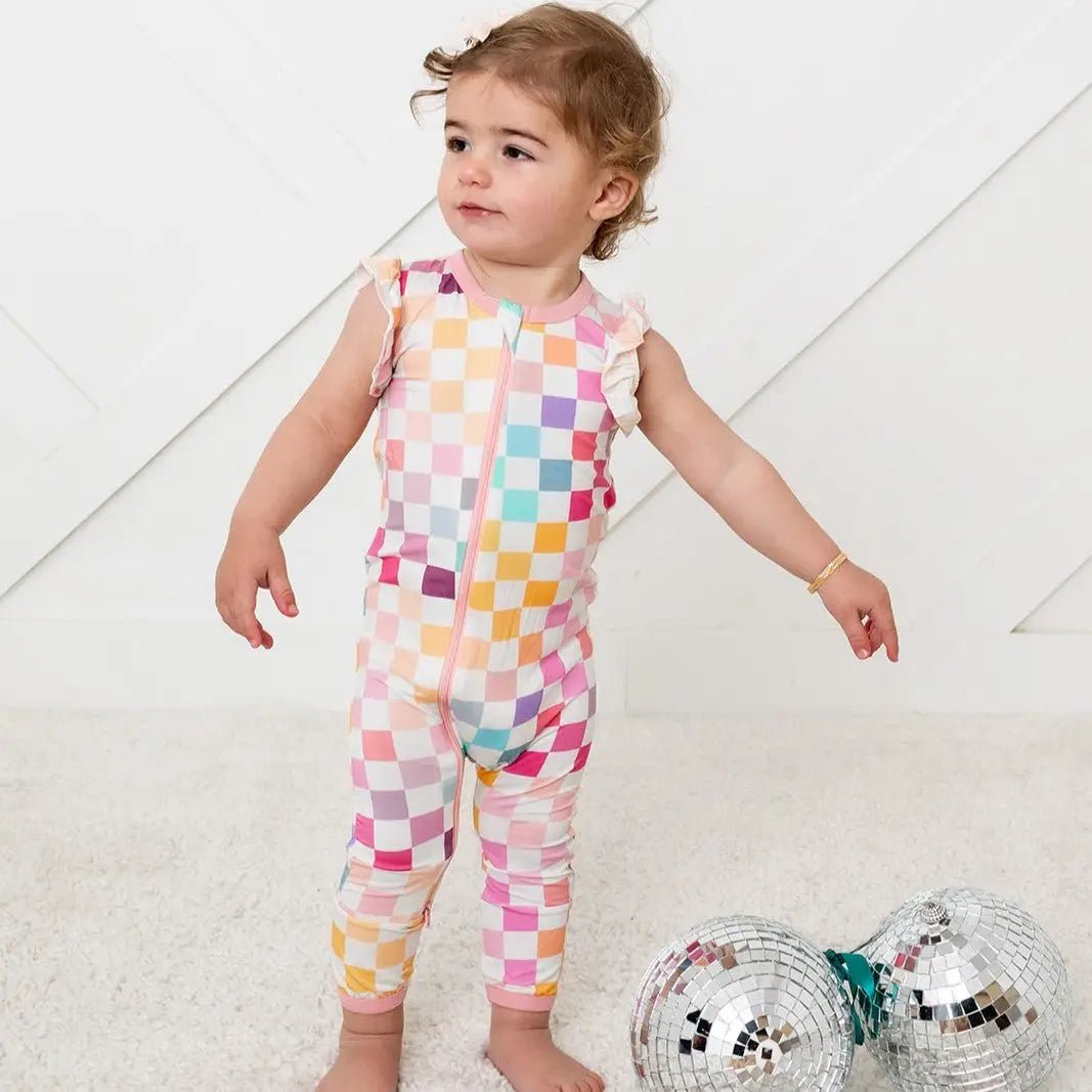 Pastel Checks Coverall - Baby & Toddler Clothing, Overall, Textile, Pink, Child | Everetts Place