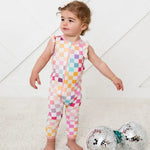 Pastel Checks Coverall - Baby & Toddler Clothing, Overall, Textile, Pink, Child | Everetts Place