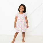 Bestaroo Pastel Checks Dress for Toddlers in Soft Bamboo Fabric Bestaroo - 