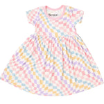 Bestaroo Pastel Checks Dress for Toddlers in Soft Bamboo Fabric Bestaroo - 