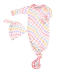 Pastel Checks Gown & Hat - Baby & Toddler Clothing, Textile, Pink, Child, Overall | Everetts Place