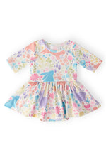 Mila & Rose ® Pastel Floral Bunnies Twirl Bodysuit - 