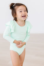 Mila & Rose ® Pastel Green L/S Flutter Sleeve LeotardEveretts Place