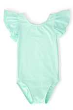 Mila & Rose ® Pastel Green S/S Flutter Sleeve LeotardEveretts Place
