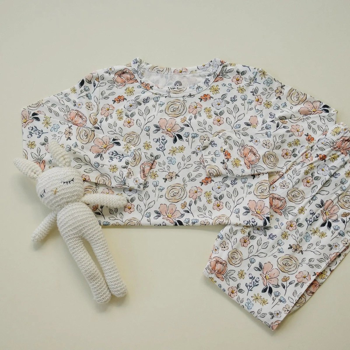Little Joy Co. Pastel Petals Modal Pajamas 2pc Soft Breathable Nightwear - Everetts Place Boutique - 