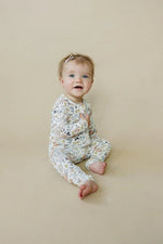 Little Joy Co. Pastel Petals Modal Zippy Romper For Baby With Feet - Everetts Place Boutique - 