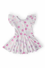Mila & Rose ® Pastel Polka Dot S/S Twirl Leotard - 