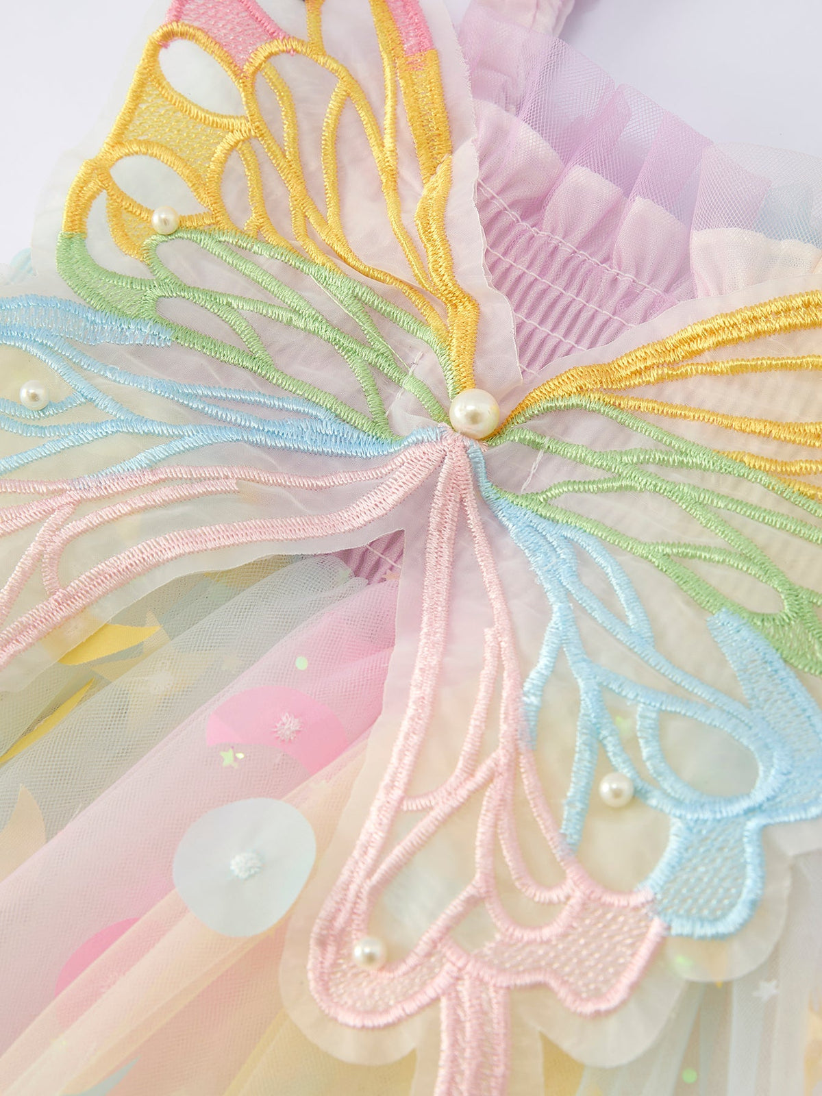 Rylee Faith Designs Pastel Rainbow Sequin Tulle Party Girls DressEveretts Place