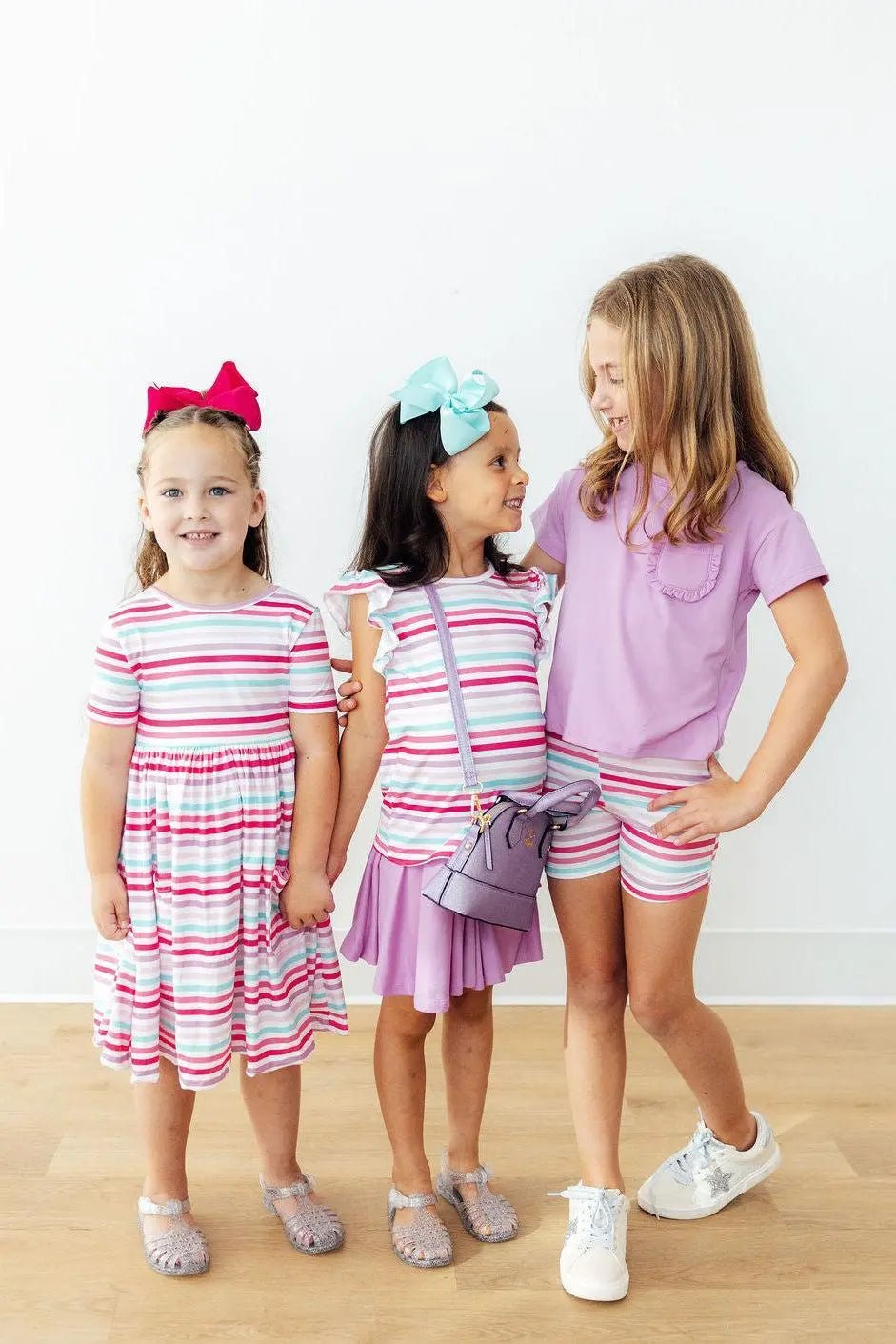 Mila & Rose ® Pastel Stripes Twirl Shorts - 
