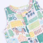 Angel Dear Patchwork Farm - Sleeveless Shortie RomperEveretts Place