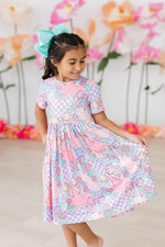 Mila & Rose ® Patchwork Princess S/S Pocket Twirl Dress - 