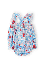 Mila & Rose ® Patriotic Petals Ruffle Cross Back Romper - 