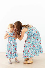 Mila & Rose ® Patriotic Petals Ruffle Maxi Dress - 