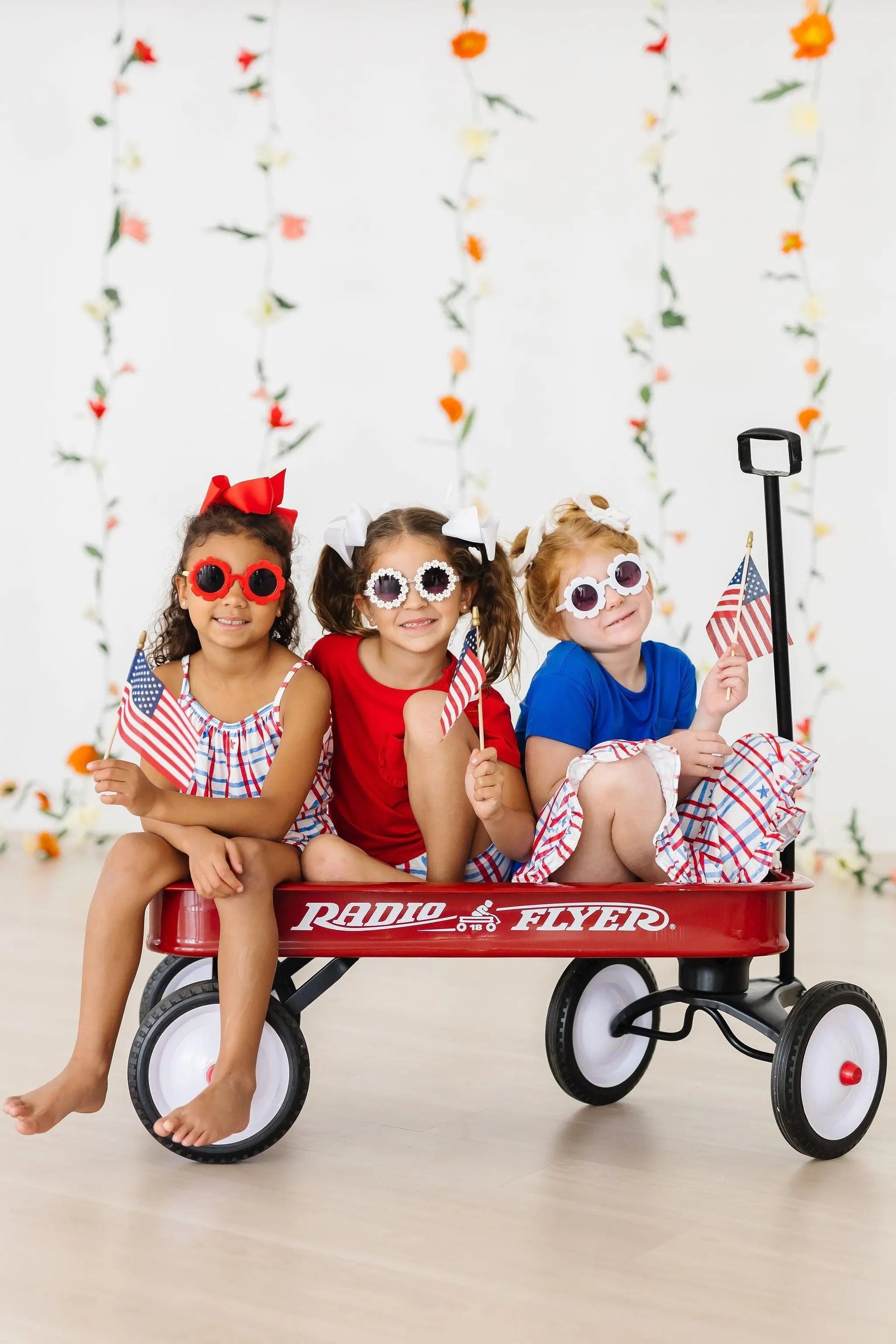 Mila & Rose ® Patriotic Plaid Ruffle Twirl Skort - 