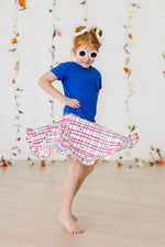 Mila & Rose ® Patriotic Plaid Ruffle Twirl Skort - 
