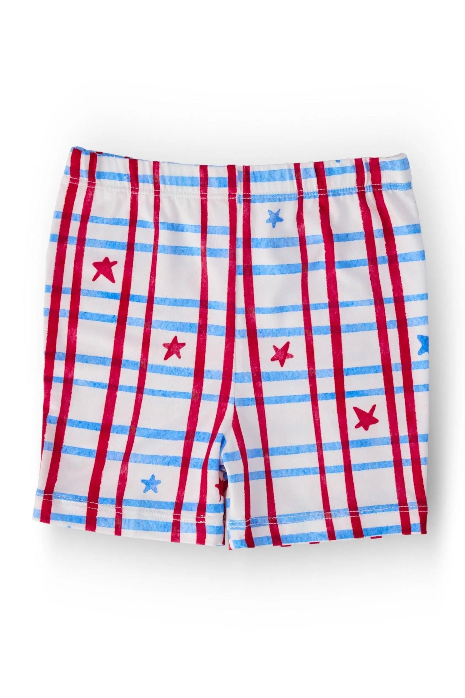 Patriotic Plaid Twirl Shorts - Red, Active Shorts, Trunks, Undergarment, Boardshorts | Everetts Place