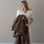 Saranoni PATTERNED FAUX FUR THROW BLANKETS - 