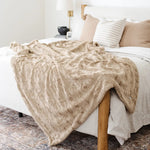 Saranoni PATTERNED FAUX FUR XL THROW BLANKETS - 