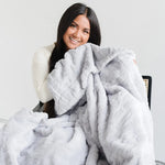 Saranoni PATTERNED FAUX FUR XL THROW BLANKETS - 