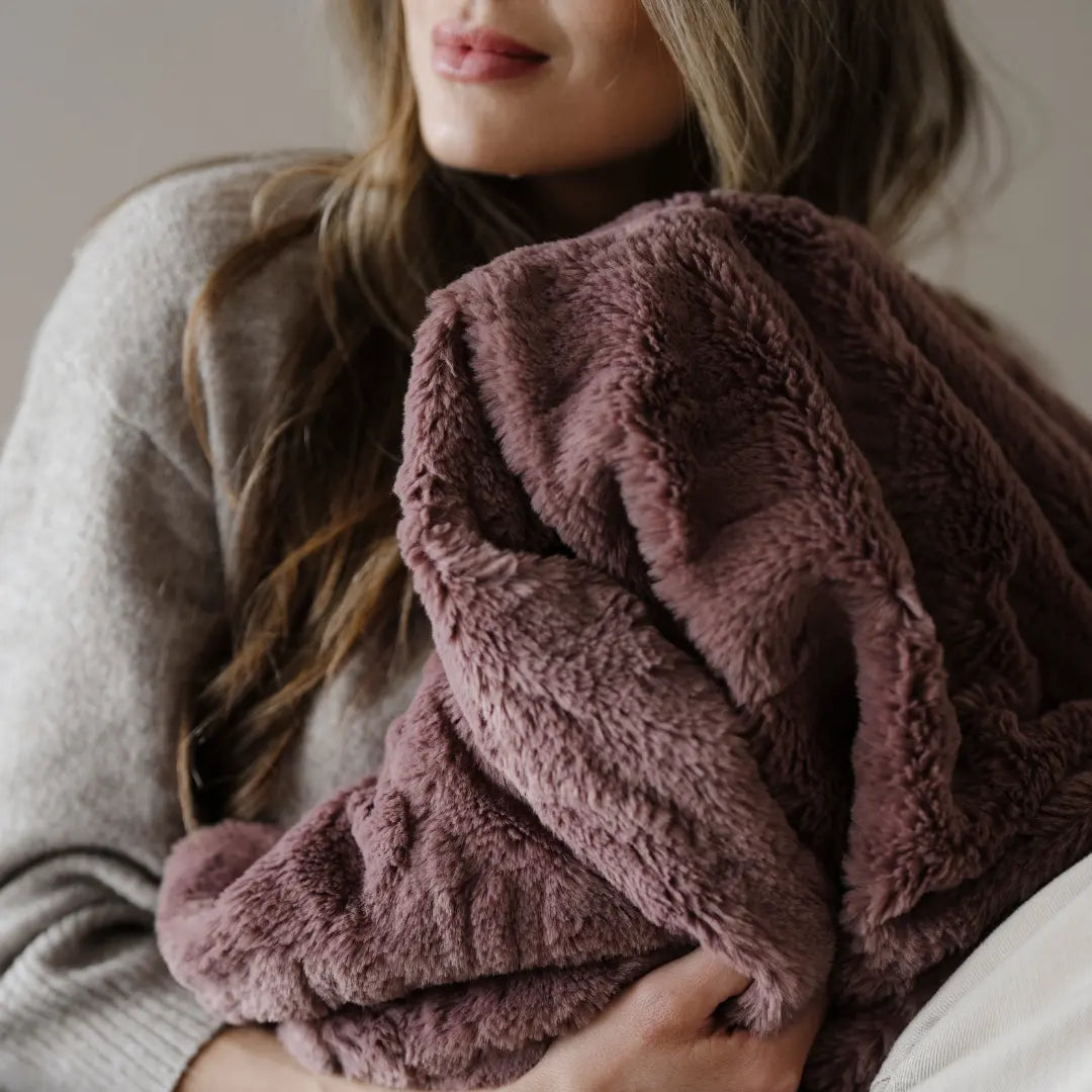 Saranoni PATTERNED FAUX FUR XL THROW BLANKETS - 