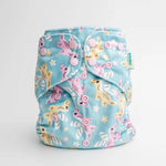 Kinder Cloth Diaper Co. Patterned Lounger Pocket Cloth Diaper — Minky Fleece with Athletic Wicking Jersey - 