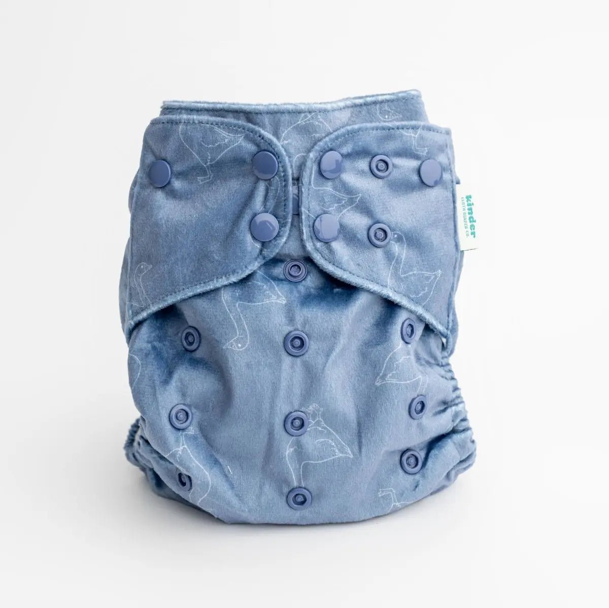 Kinder Cloth Diaper Co. Patterned Lounger Pocket Cloth Diaper — Minky Fleece with Athletic Wicking Jersey - 