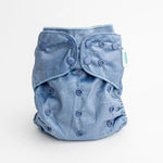 Kinder Cloth Diaper Co. Patterned Lounger Pocket Cloth Diaper — Minky Fleece with Athletic Wicking Jersey - 
