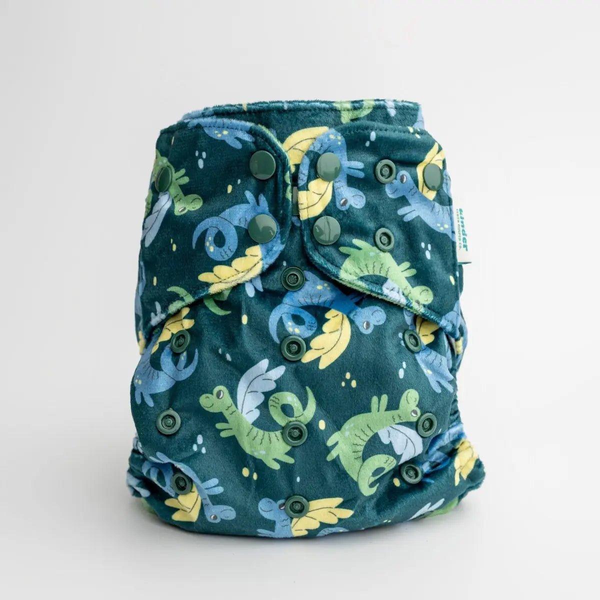 Kinder Cloth Diaper Co. Patterned Lounger Pocket Cloth Diaper — Minky Fleece with Athletic Wicking Jersey - 