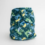 Kinder Cloth Diaper Co. Patterned Lounger Pocket Cloth Diaper — Minky Fleece with Athletic Wicking Jersey - 