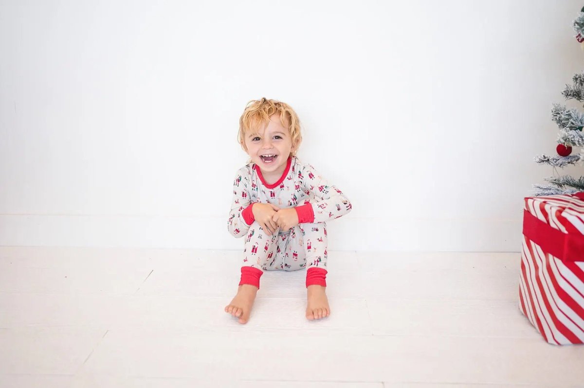 Dreamlet Paws And Claus Bamboo Pajamas Two Piece Set Dreamlet - Everetts Place Boutique - 