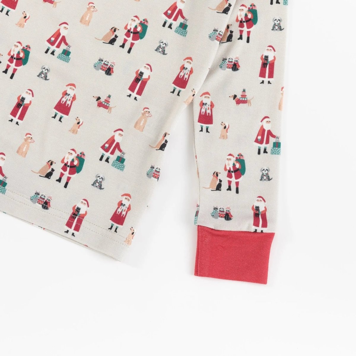 Dreamlet Paws And Claus Bamboo Pajamas Two Piece Set Dreamlet - Everetts Place Boutique - 