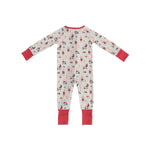 Dreamlet Paws And Claus Convertible Zip Footies 12 - 18M Bamboo - Everetts Place Boutique - 