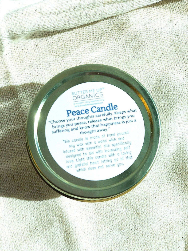 Peace CandleCrafted from 4 oz of hand-poured soy wax, this intention candle promotes peace and calm with organic essential oils, chamomile, lavender, and a clear quartz crystal.Everetts Place: Online Boutique 