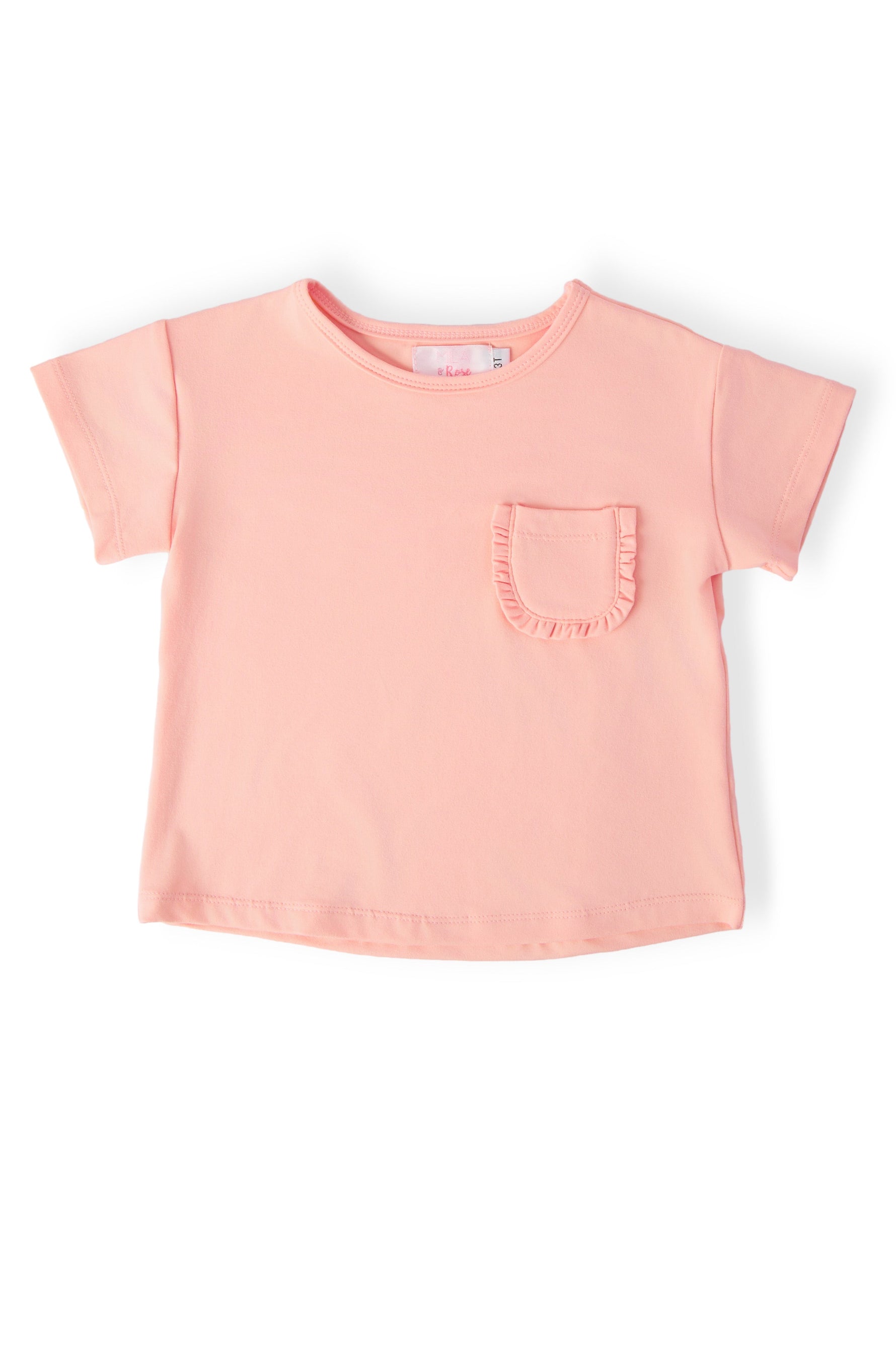 Mila & Rose ® Peach Ruffle Pocket Tee - 