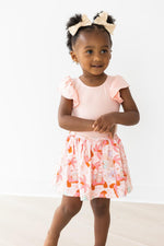 Mila & Rose ® Peach S/S Flutter Sleeve LeotardEveretts Place
