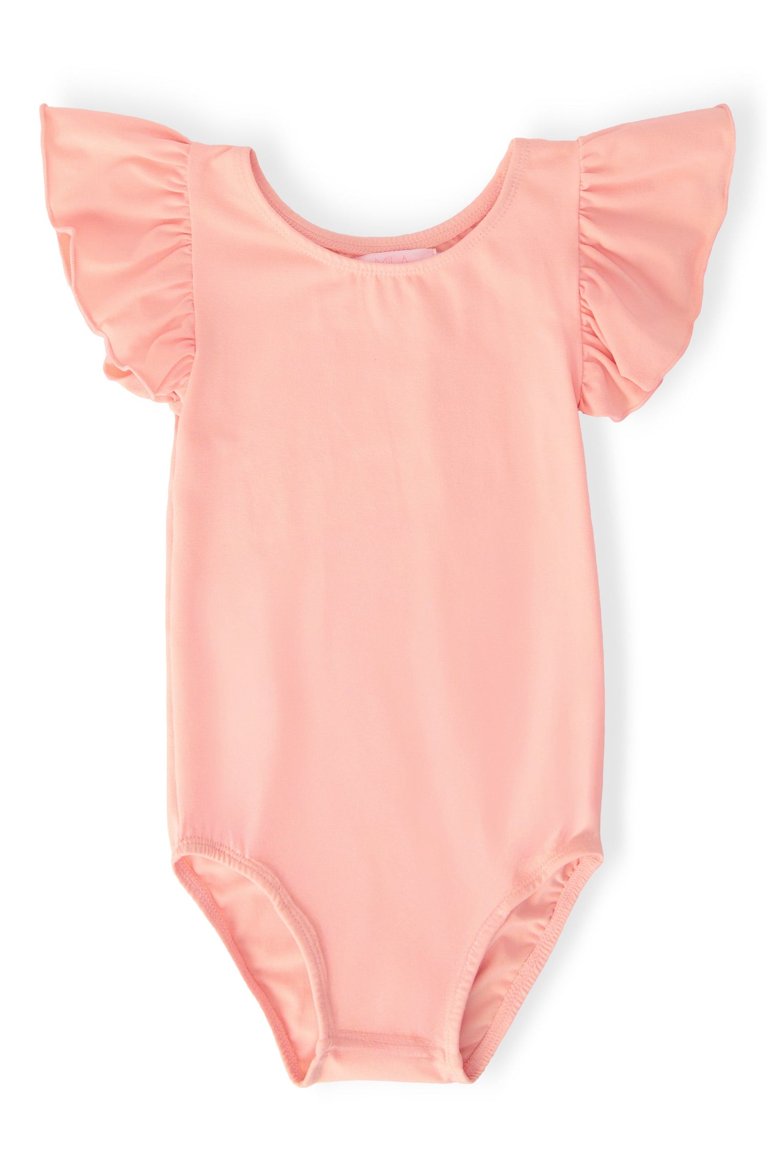 Peach S/S Flutter Sleeve Leotard - Pink, Baby & Toddler Clothing, Maillot, Leotard, Infant bodysuit | Everetts Place