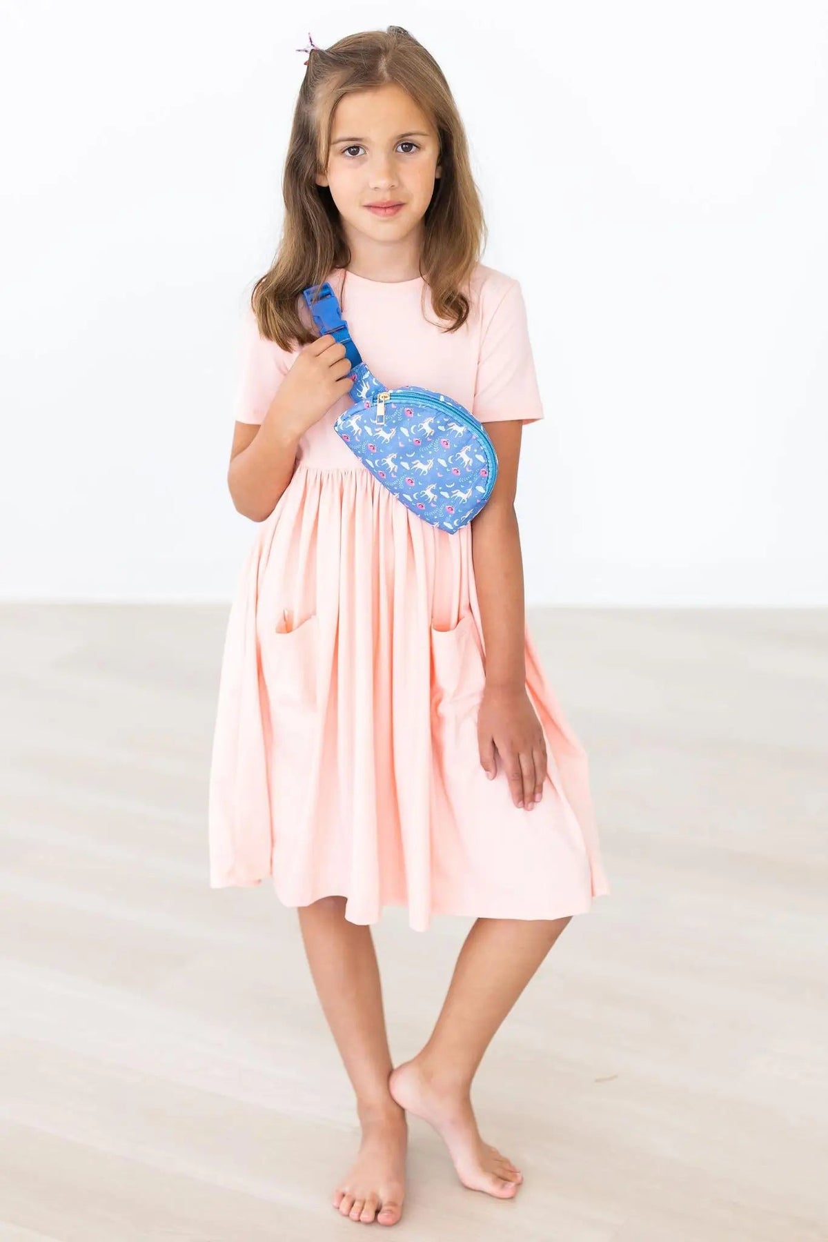 Mila & Rose ® Peach S/S Pocket Twirl Dress - 