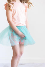Mila & Rose ® Peach S/S Ruffle TeeEveretts Place