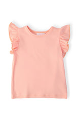 Peach S/S Ruffle Tee - Baby & Toddler Clothing, Ruffle, Child, Top | Everetts Place